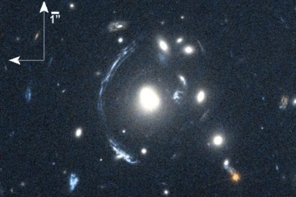 Smeared and Magnified Galaxy