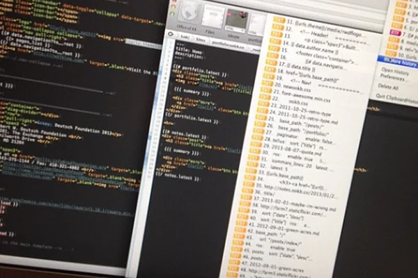 Herein lies the problem of getting into code development as a designer: Pretty soon you don't get to open indesign or illustrator, only text editors ... All you see are strings, loops, and -- if you're lucky -- nicely colored text.