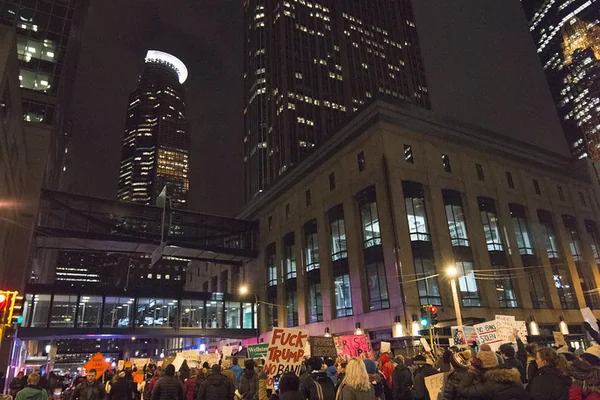 Protest march against against Donald Trump's immigration ban
