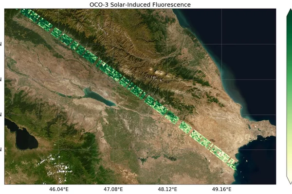 OCO-3's First Solar-Induced Fluorescence Measurements