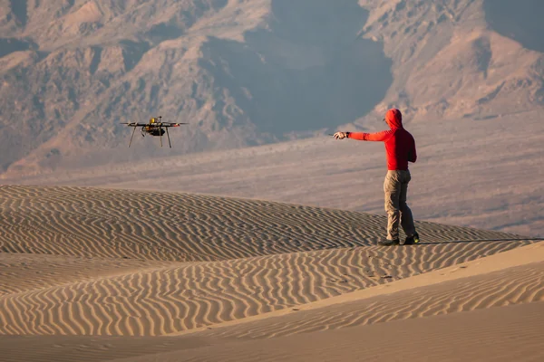 Drone Test Flight Over Sand Dunes