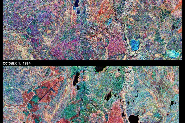 Space Radar Image of Prince Albert, Canada, seasonal