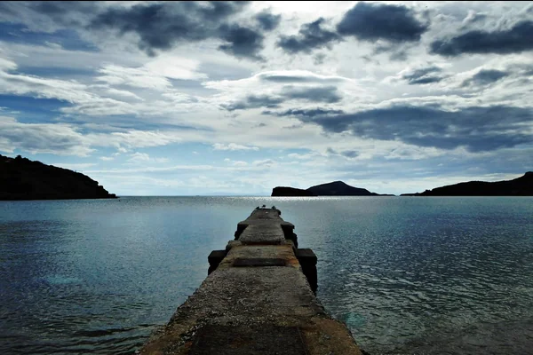 A pier to Greek islands