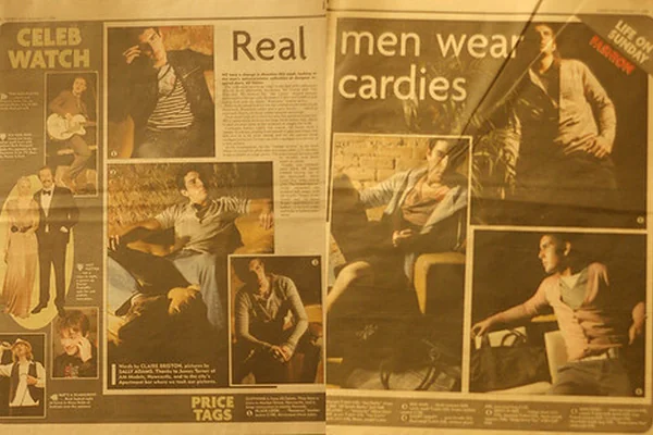 'Real mean wear cardies' - Sunday Sun newspaper.