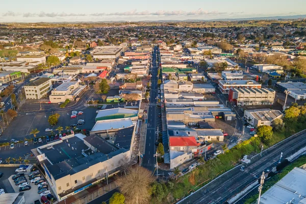 Pukekohe CBD Drone Aerial