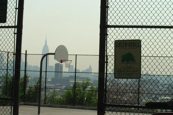 Basketball Court in Jersey City with Views of Manhattan