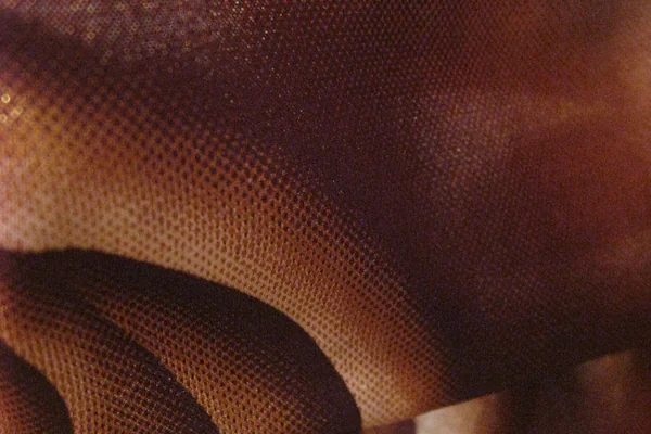 Brown Fabric with Abstract Geometric Pattern