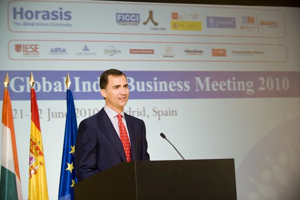 The Spanish Crown Prince, H.R.H. The Prince of Asturias, calling for a new global partnership, at the 2010 Horasis Global India Business Meeting