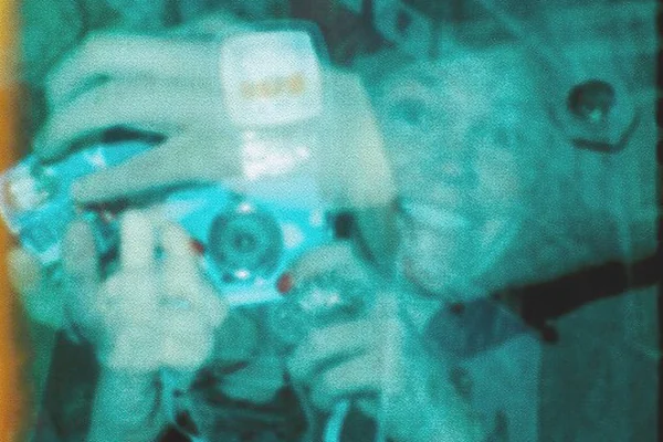 Double exposure portrait