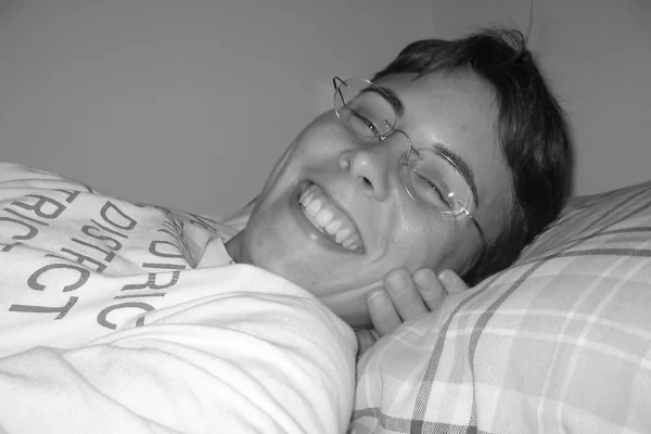 my best friend, laughing...
