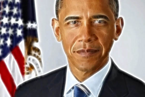 Fractal Art of President Barack Obama, Official Portrait