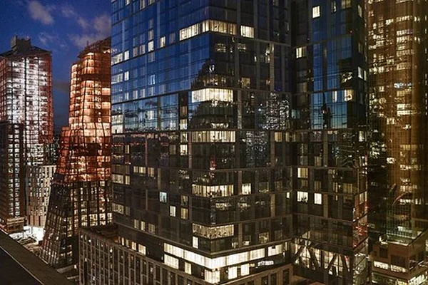 Buildings Along 59th Street #architecture #skyscrapers #glass #reflections #manhattan #westside #twilight #newyorkcity #nyc