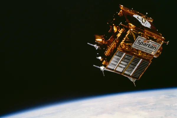 SPARTAN 204 freeflying during STS-63 mission