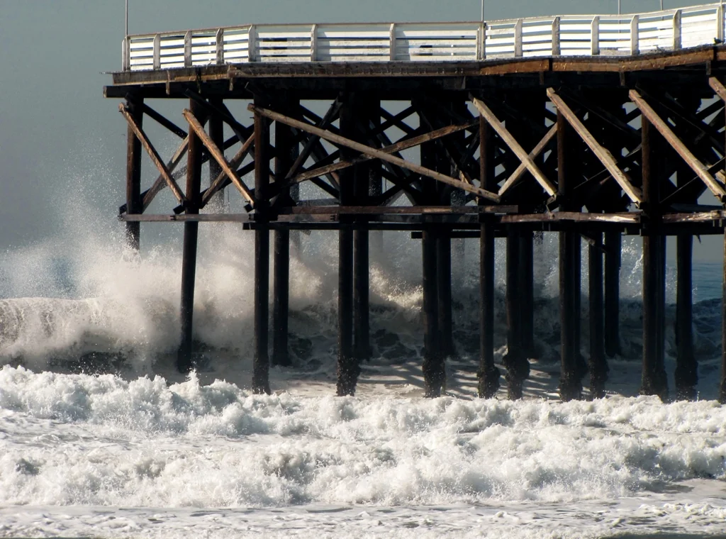 Big Wave Surge Pacific Beach Pier