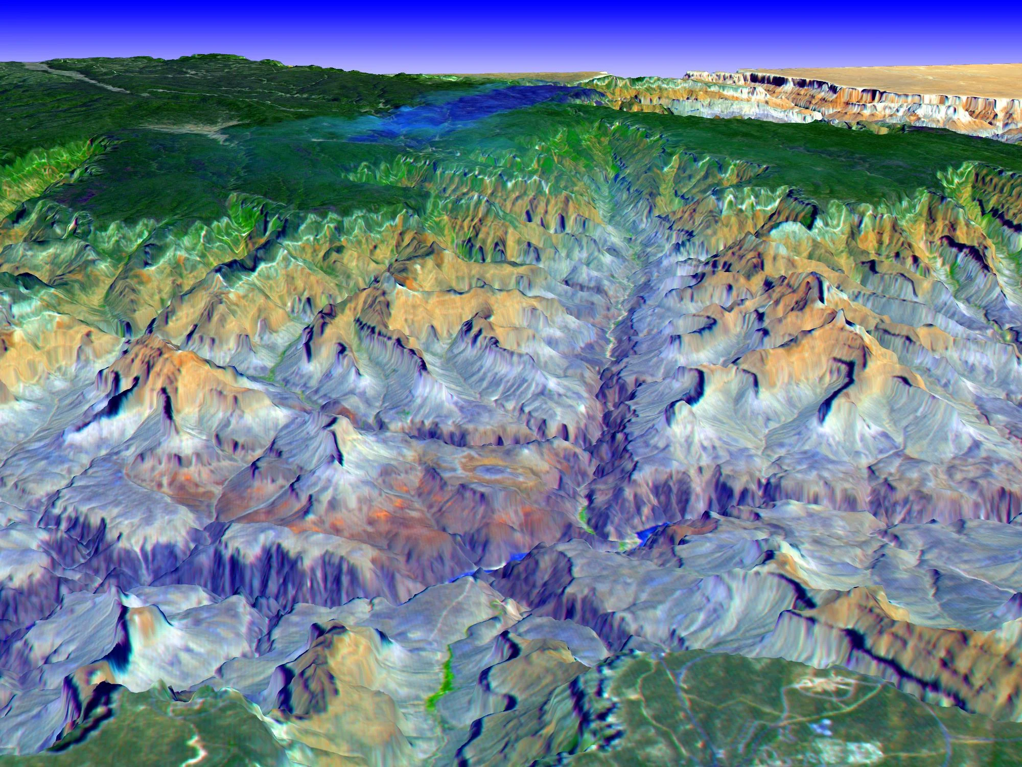 3-D View of Grand Canyon, Arizona