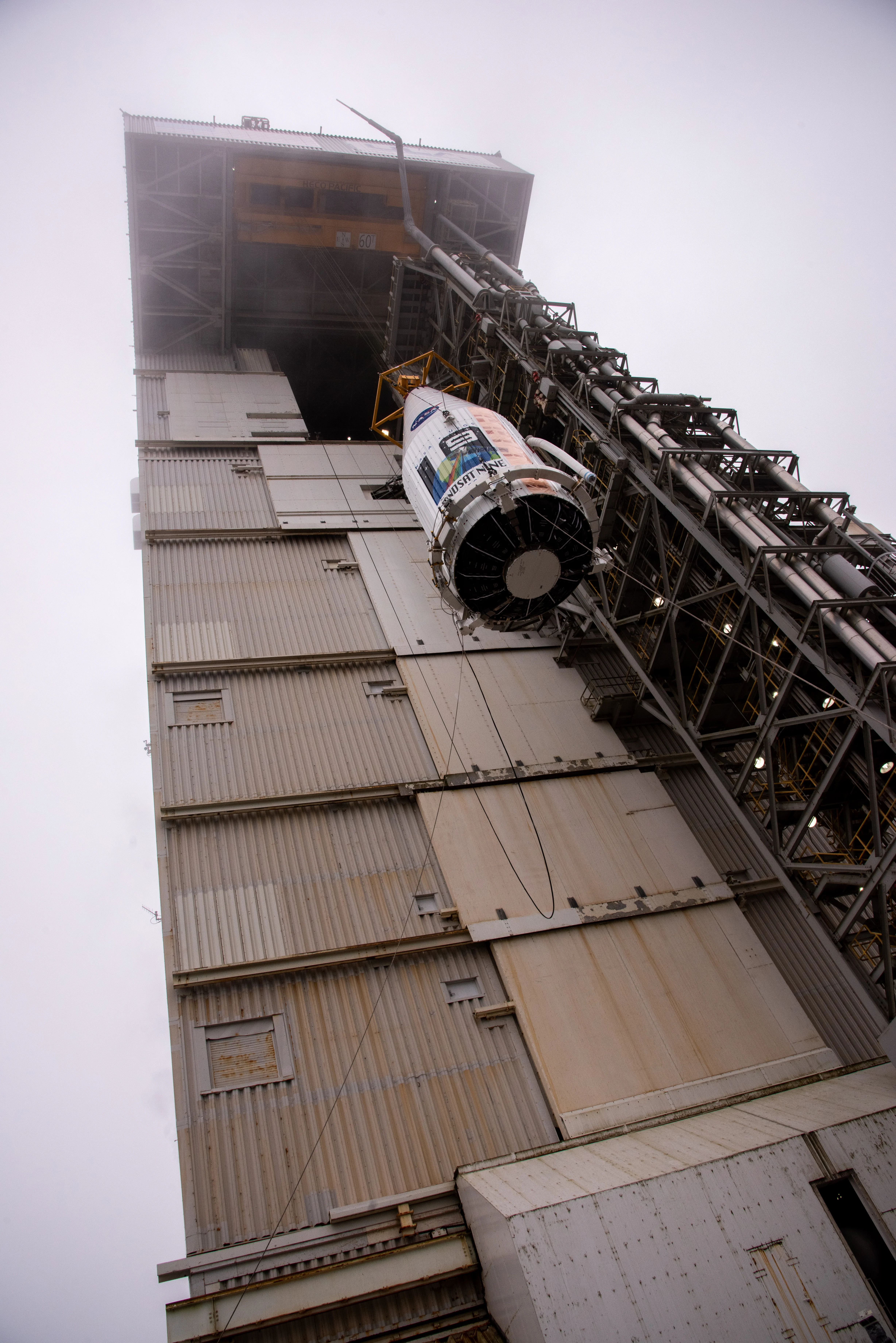 Landsat-9 Spacecraft Lift & Mate