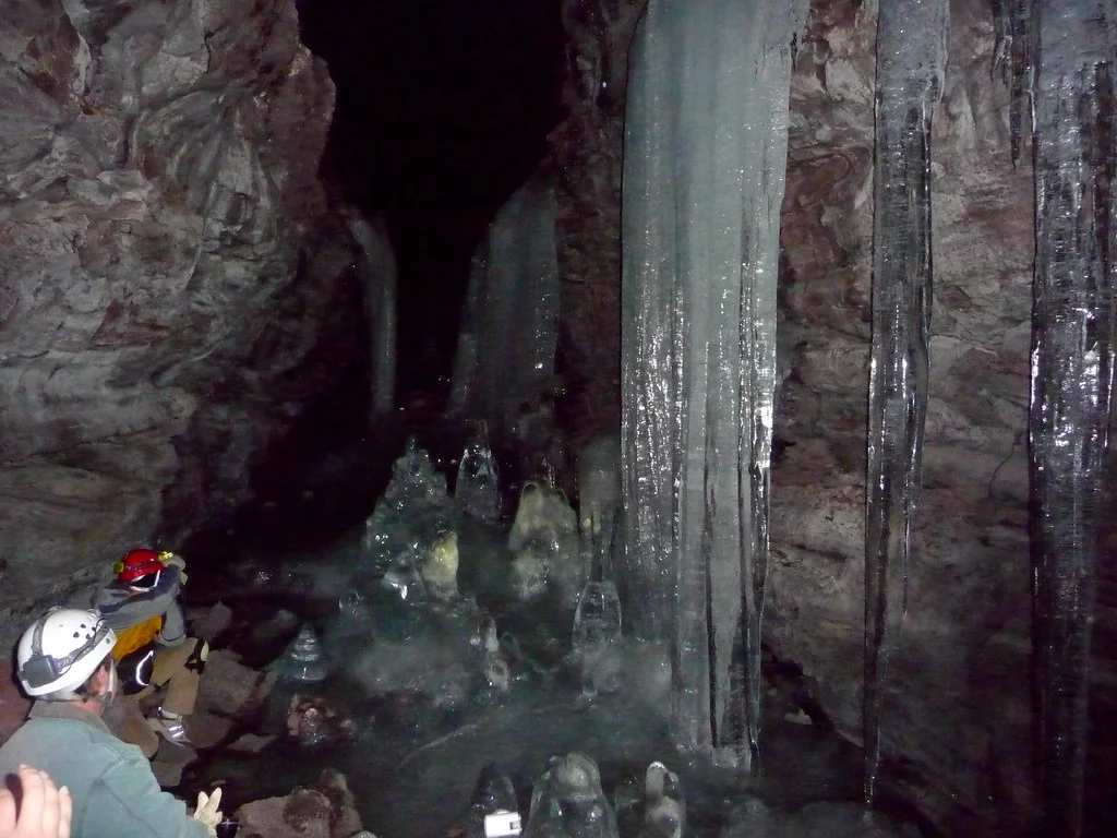 Cave Tour - Crystal Ice Cave, Lava Beds National Monument