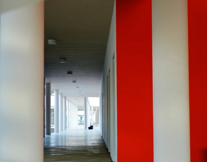 Dasoupoli minimal architecture High school under construction Nicosia Republic of Cyprus January 2015