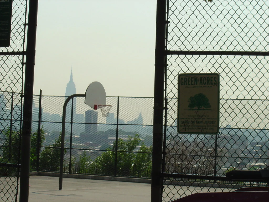 Basketball Court in Jersey City with Views of Manhattan