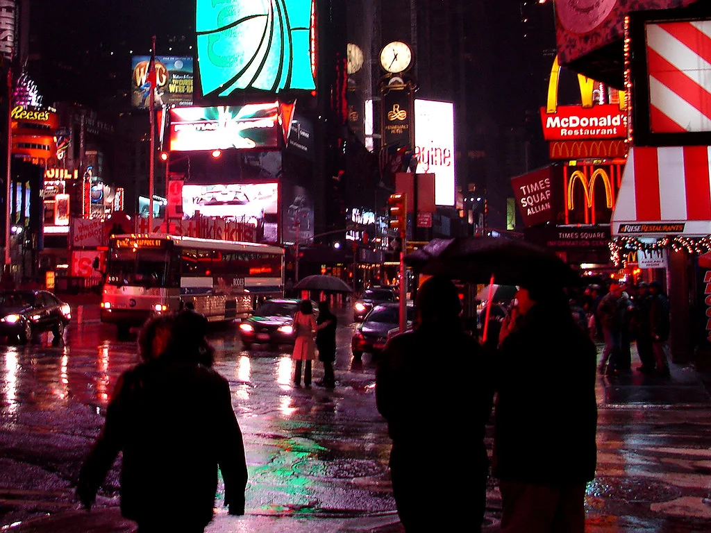 Times Square in the Rain...