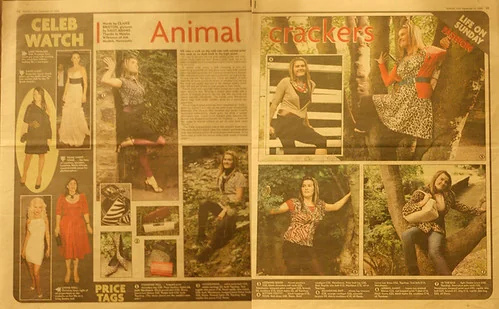 'Animal crackers' - Sunday Sun newspaper.