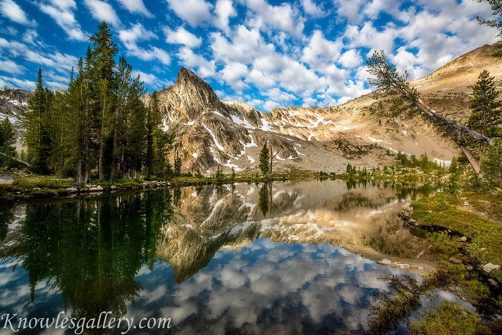Twin Lake clouds of morning and lake reflection
