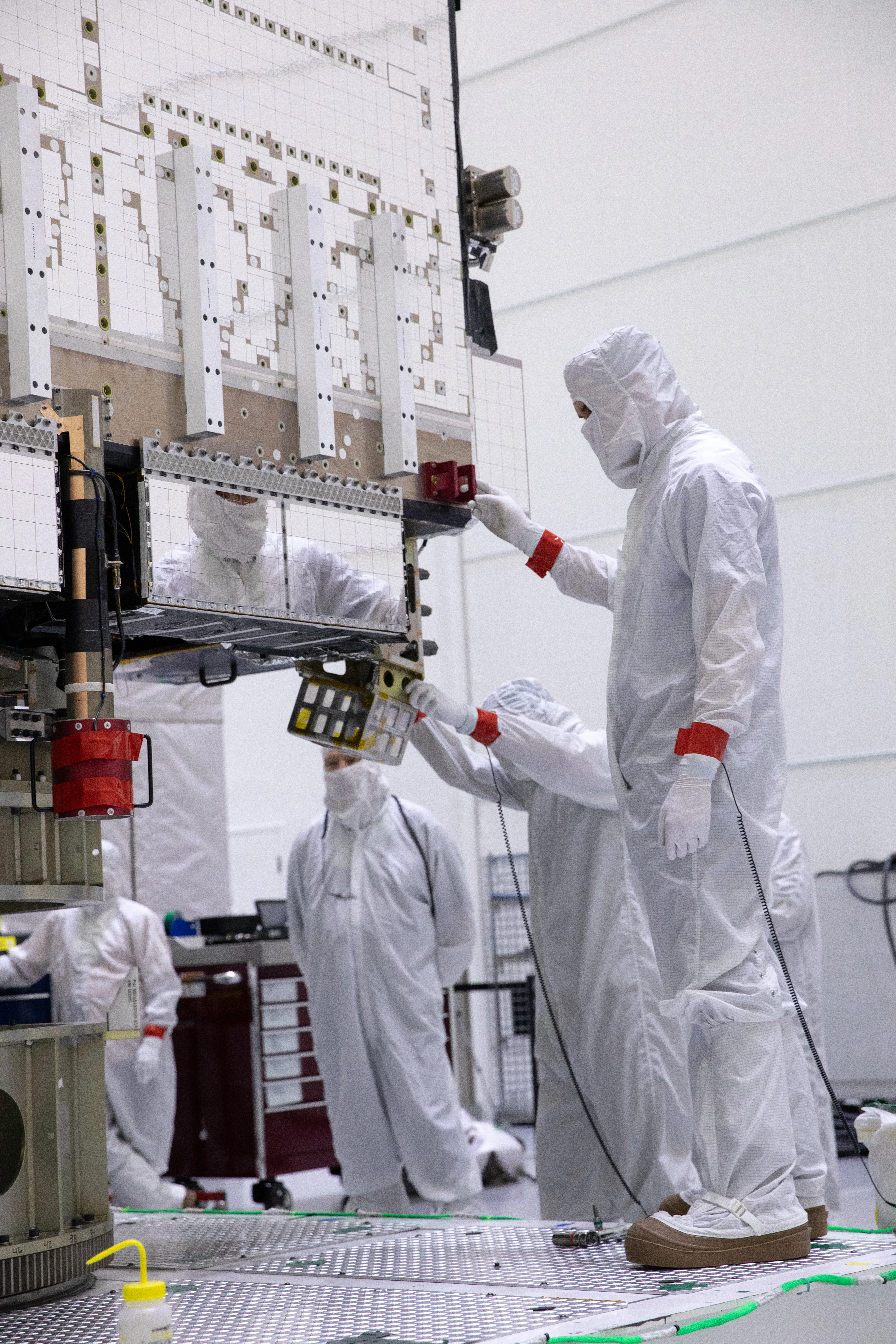GOES-U Unboxing, Lift to Vertical, Move to Stand