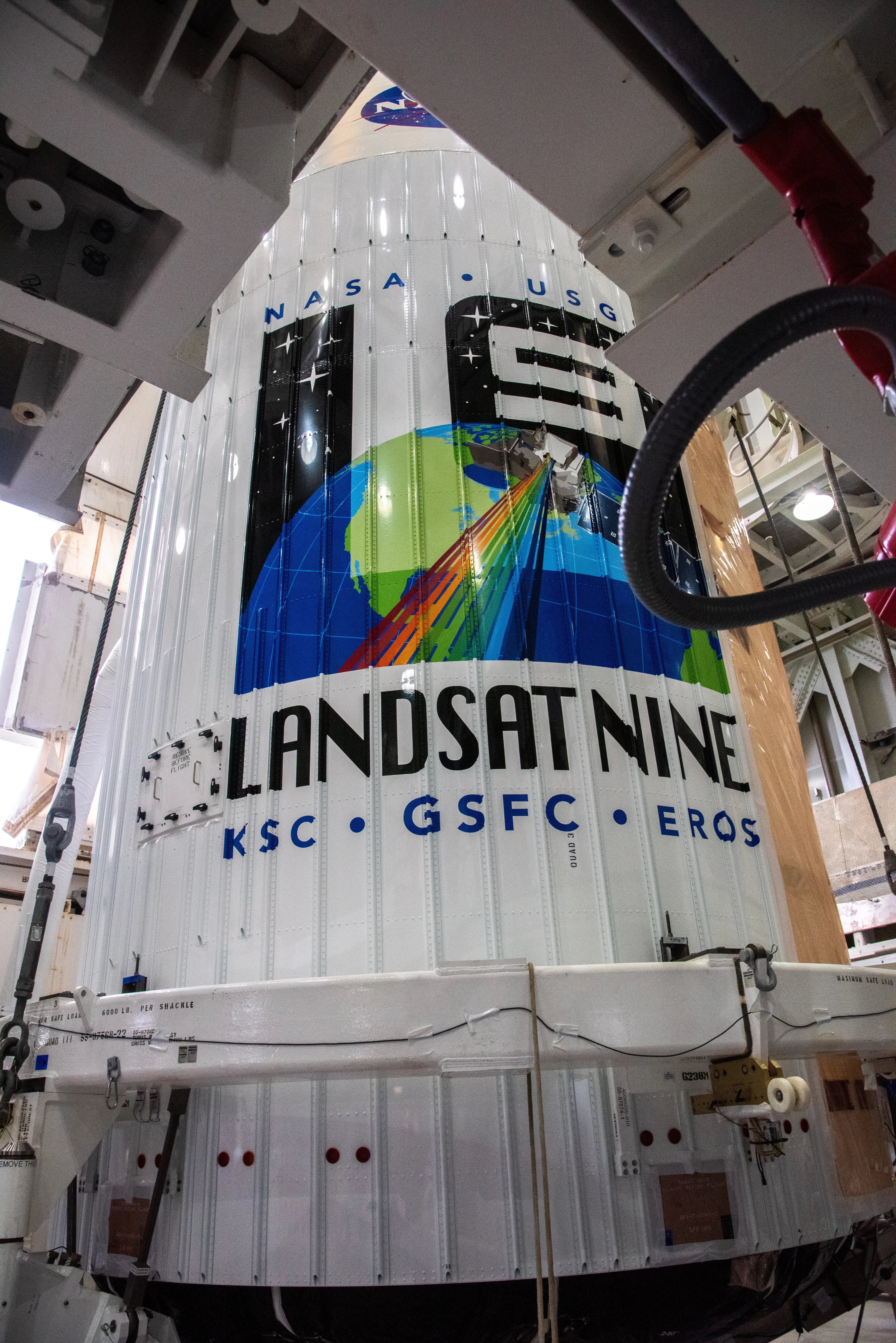 Landsat-9 Spacecraft Lift & Mate