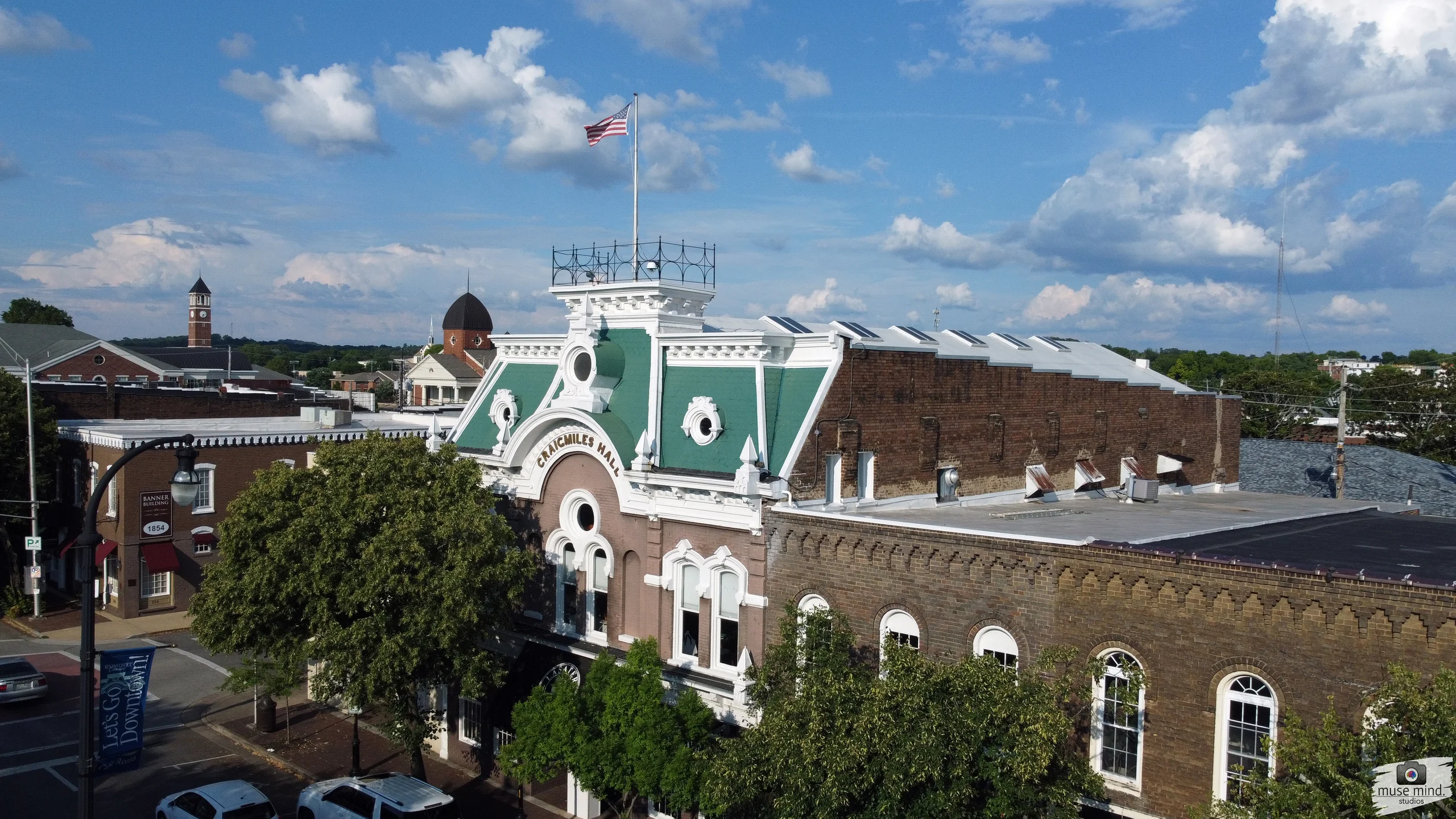 Craigmiles Hall - Drone Aerial - 2022 - Cleveland TN - Opera House Xavier Jasso Muse Mind Studios